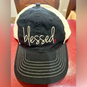 Blessed embroidery ball cap *glitter silver stitch*